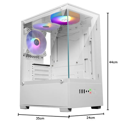 Reboxx Alpha Intel Gaming PC | Intel Core i5 6th Gen | 4GB RX 550 Graphics | Glass Cabinet | DDR4 RAM | NVMe SSD | Windows 11 Pro | Wi-Fi | 2 Years Warranty | New