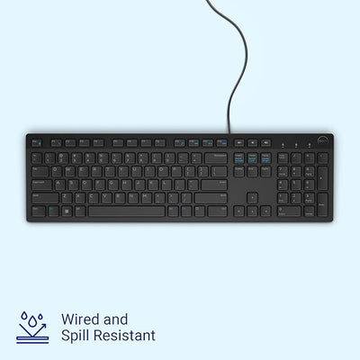 Dell KB216 Wired Multimedia Keyboard | Full-Size USB Keyboard | Chiclet Keys
