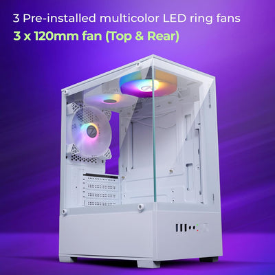 Reboxx Alpha Ryzen Gaming PC | AMD Ryzen 3 3200G | Radeon Vega 8 Graphics | Glass Cabinet | DDR4 RAM | NVMe SSD | Windows 11 Pro | Wi-Fi | 2 Years Warranty | New