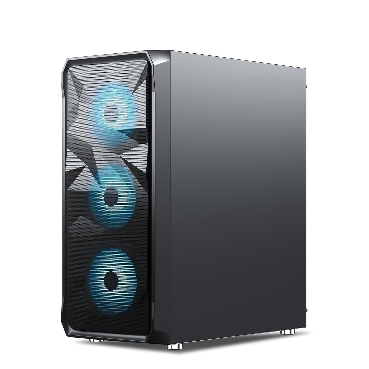 Ant Esports ICE-112 Gaming Cabinet Black | Mid Tower ATX Cabinet | 3 Pre-Installed ARGB Fans