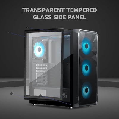 Reboxx Sigma Ryzen Gaming PC | AMD Ryzen 5 5500 | 8GB RX 580 Graphics | RGB Glass Cabinet | DDR4 RAM | NVMe SSD | Windows 11 Pro | Wi-Fi | 2 Years Warranty | New