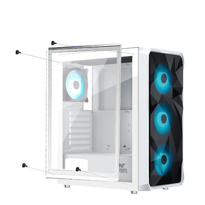 Reboxx Delta Intel Gaming PC | Intel Core i5 9th Gen | 4GB RX 550 Graphics | RGB Glass Cabinet | DDR4 RAM | NVMe SSD | Windows 11 Pro | Wi-Fi | 2 Years Warranty | New