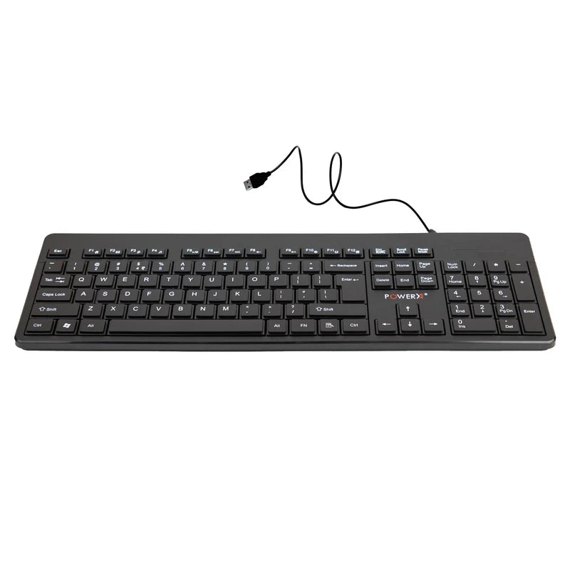POWERX CHOCOBYTE-1000 USB Wired Keyboard Mouse Combo | 104 Keys | USB Wired Combo
