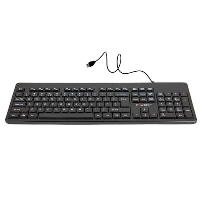 POWERX CHOCOBYTE-1000 USB Wired Keyboard Mouse Combo | 104 Keys | USB Wired Combo