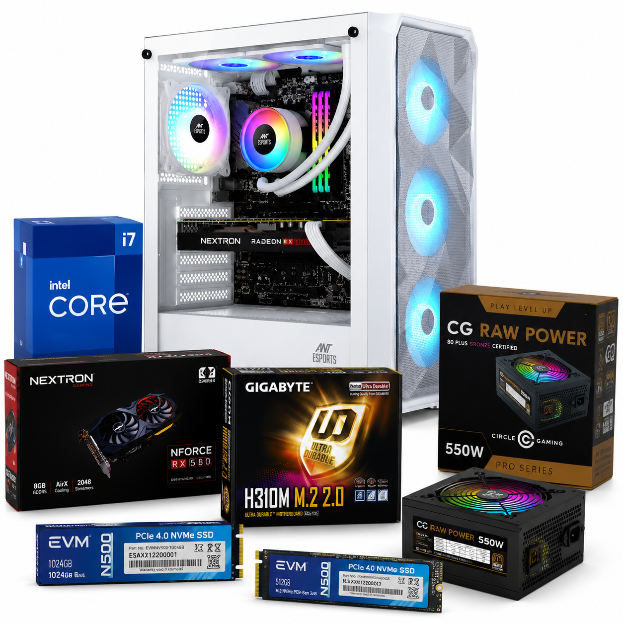 Reboxx Sigma Intel Gaming PC | 8GB RX 580 Graphics | Intel Core i7 8th Gen | DDR4 RAM