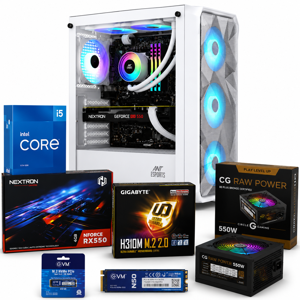 Reboxx Delta Intel Gaming PC | 4GB RX 550 Graphics | Intel Core i5 9th Gen | DDR4 RAM