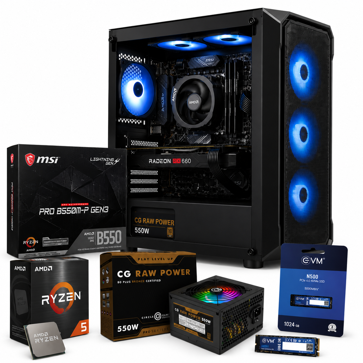 Reboxx Delta Ryzen Gaming PC | AMD Ryzen 5 5600GT | Radeon Graphics | DDR4 RAM