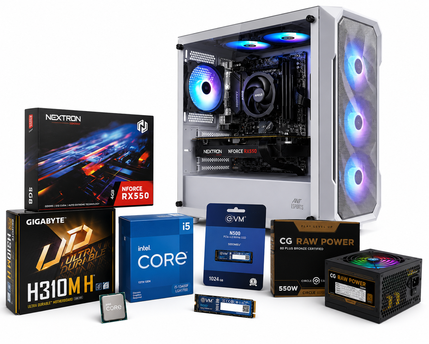 Reboxx Gamma Intel Gaming PC | 4GB RX 550 Graphics | Intel Core i5 6th Gen | DDR4 RAM