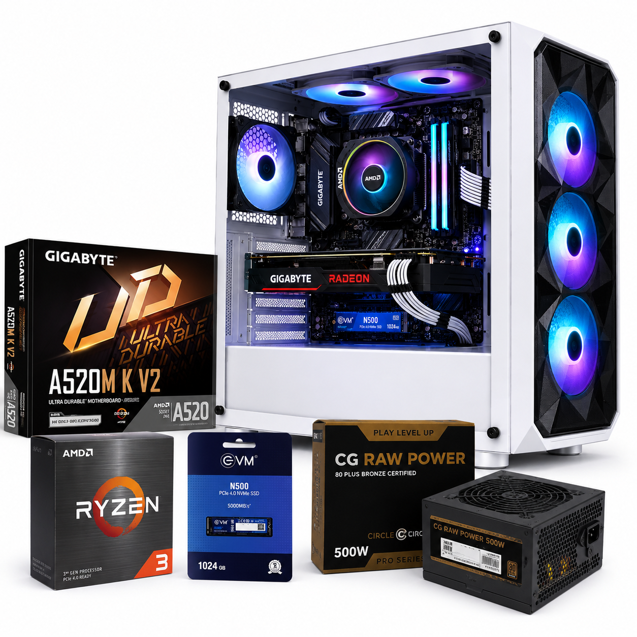Reboxx Gamma Ryzen Gaming PC | AMD Ryzen 3 3200G | Radeon Vega 8 Graphics | DDR4 RAM