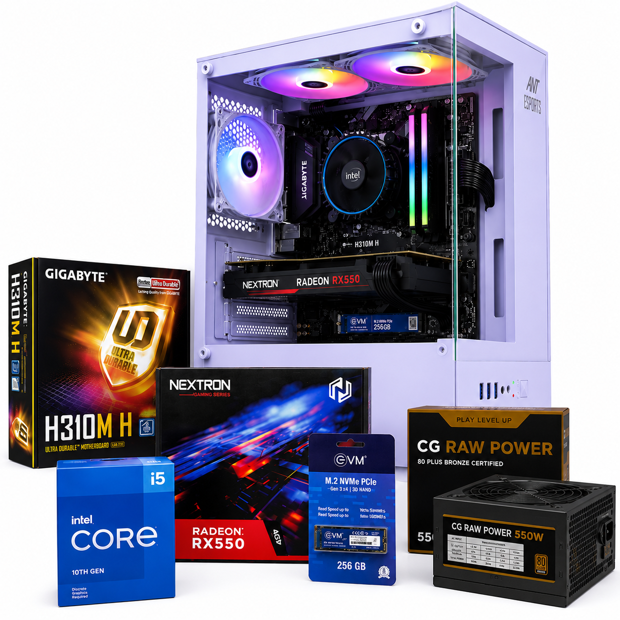 Reboxx Alpha Intel Gaming PC | 4GB RX 550 Graphics | Intel Core i5 6th Gen | DDR4 RAM