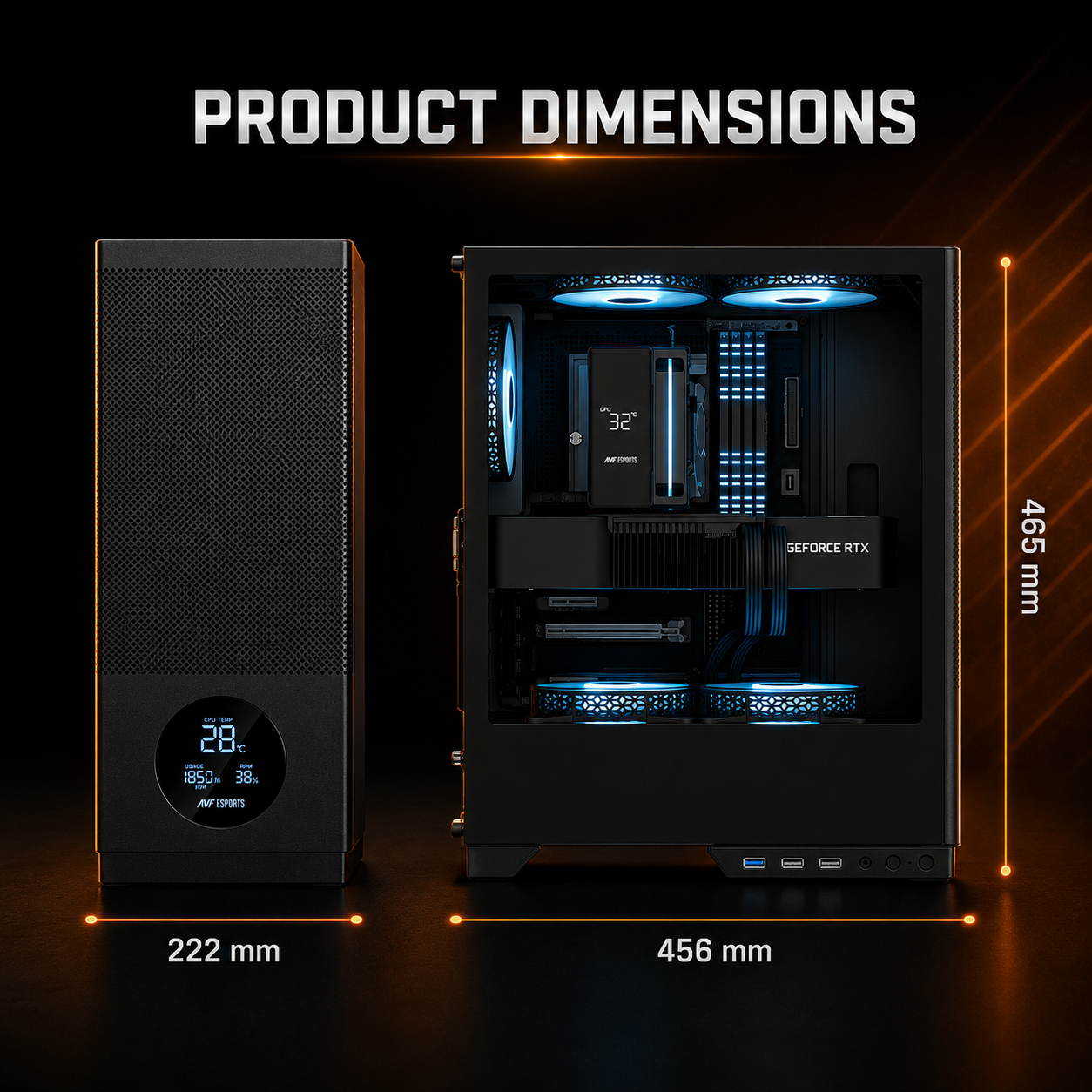 Reboxx Delta Ryzen Gaming PC Mid2 | 4GB RX 550 Graphics | AMD Ryzen 5 5500 | 16GB XPG DDR4 RAM
