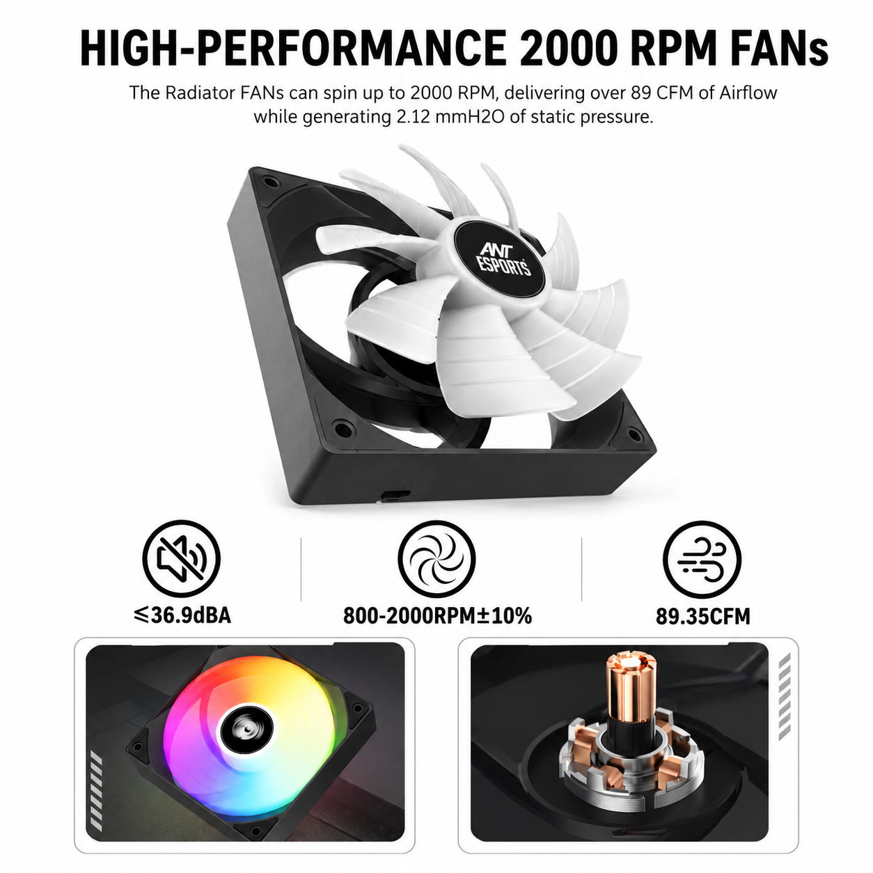 Ant Esports ICEStorm 240 ARGB AIO Liquid Cooler | 240mm CPU Liquid Cooler | AM5 & LGA1851 Compatible