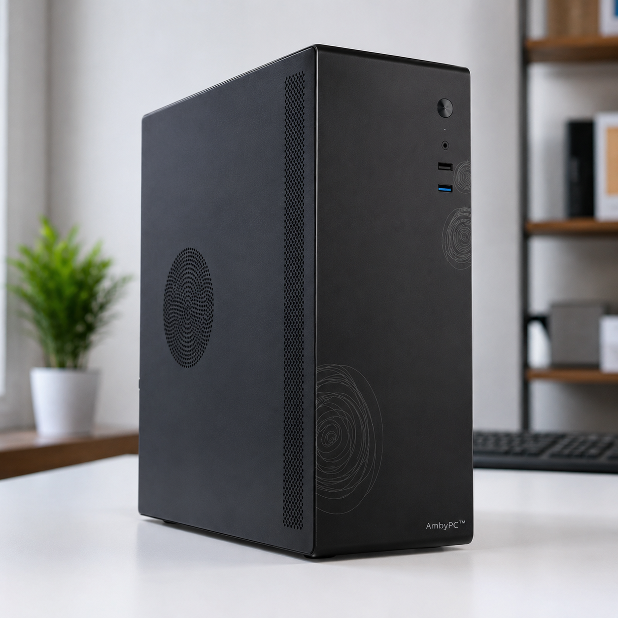 AmbyPC BizDesk Mid Tower SFF Desktop | Intel Core i3 9th Gen | Win 11 Pro | Business PC