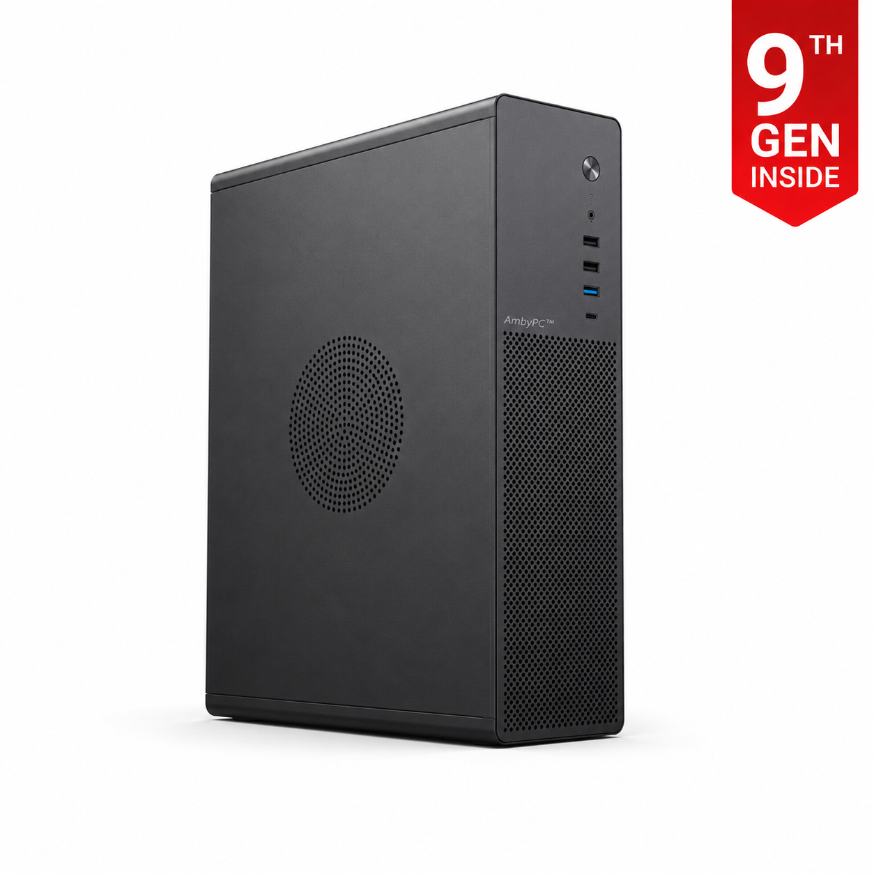 AmbyPC BizDesk Slim SFF Desktop | Intel Core i5 9th Gen | NVMe SSD | Win 11 Pro | Business PC