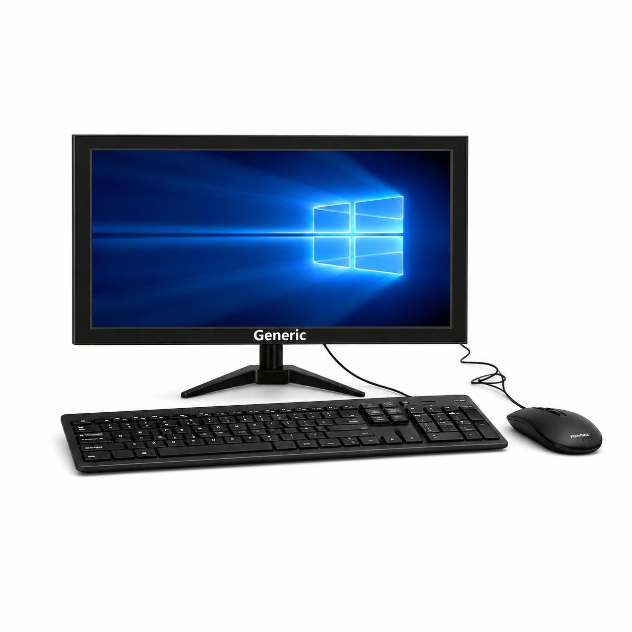AmbyPC BizDesk 4i0FS SFF Desktop Full Set | 19" HD Monitor | DDR3 | Wifi | Win 10 Pro | Business PC
