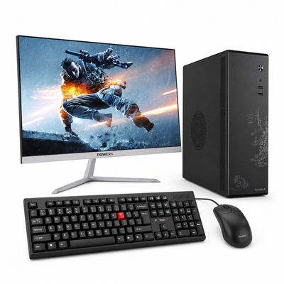 PowerX V100 SFF Desktop Full Set | Intel Core i3 6th Gen | 21.5" FHD Frameless Monitor | USB 3.0 | HDMI | Win 11 Pro | Business PC