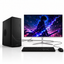 PowerX N100 Slim Small Form Factor (SFF) Desktop PC Full Set | Intel 8th Gen Processor | 21.5" Full HD Frameless Monitor | Windows 11 Pro | Business PC | New