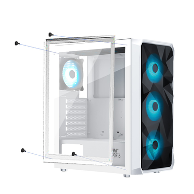 Reboxx Gamma Intel Gaming PC | Intel Core i5 6th Gen | 4GB RX 550 Graphics | RGB Glass Cabinet | DDR4 RAM | NVMe SSD | Windows 11 Pro | Wi-Fi | 2 Years Warranty | New