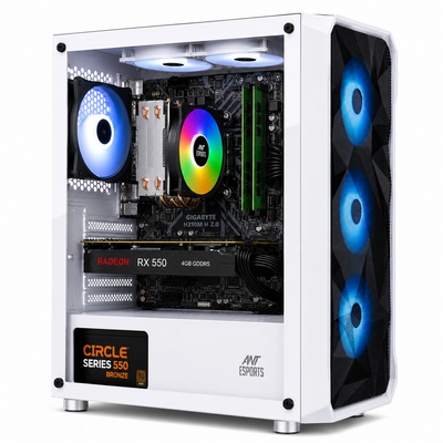 Reboxx Delta Intel Gaming PC | Intel Core i5 9th Gen | 4GB RX 550 Graphics | RGB Glass Cabinet | DDR4 RAM | NVMe SSD | Windows 11 Pro | Wi-Fi | 2 Years Warranty | New