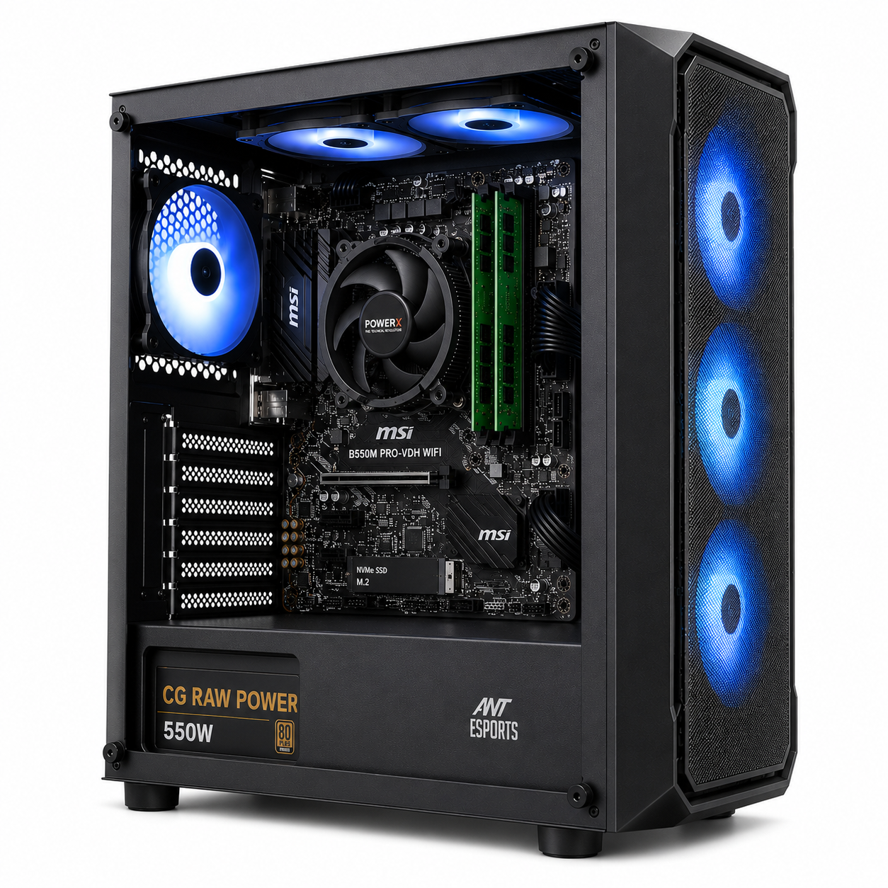 Reboxx Delta Ryzen Gaming PC | AMD Ryzen 5 5600GT | Radeon Graphics | RGB Glass Cabinet | DDR4 RAM | NVMe SSD | Windows 11 Pro | Wi-Fi | 2 Years Warranty | New