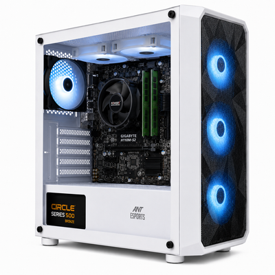 Reboxx Gamma Ryzen Gaming PC | AMD Ryzen 3 3200G | Radeon Vega 8 Graphics | RGB Glass Cabinet | DDR4 RAM | NVMe SSD | Windows 11 Pro | Wi-Fi | 2 Years Warranty | New