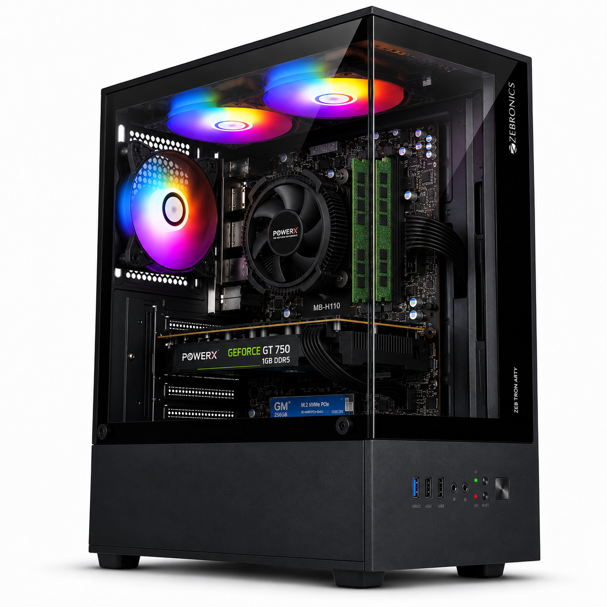 Reboxx Neo Intel Gaming PC | Intel Core i5 6th Gen | 4GB GT 740 Graphics | Glass Cabinet | DDR4 RAM | NVMe SSD | Windows 11 Pro | Wi-Fi | 2 Years Warranty | New