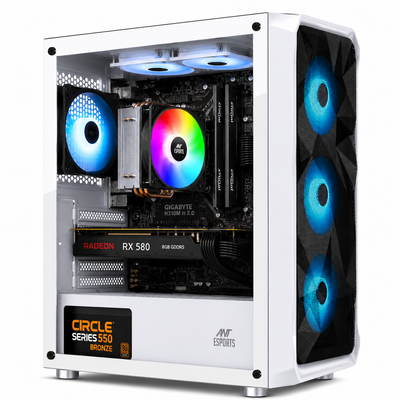 Reboxx Sigma Intel Gaming PC | Intel Core i7 8th Gen | 8GB RX 580 Graphics | RGB Glass Cabinet | DDR4 RAM | NVMe SSD | Windows 11 Pro | Wi-Fi | 2 Years Warranty | New