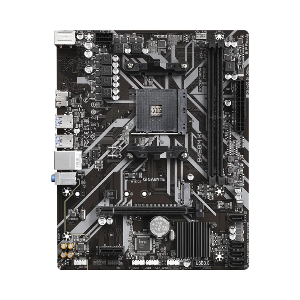 Gigabyte B450M K Motherboard | AMD AM4 Micro-ATX | DDR4 Gaming Motherboard