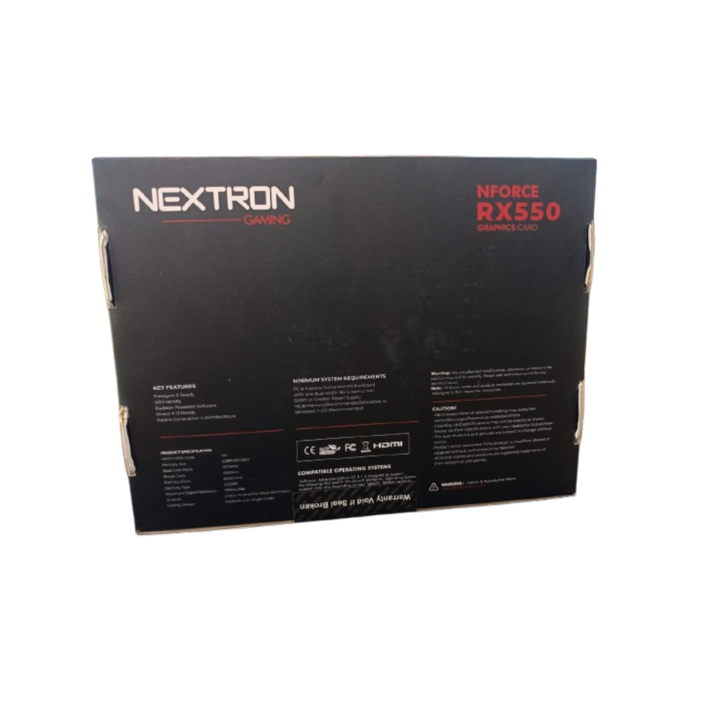 Nextron NForce RX550 4GB DDR5 Graphics Card | AMD Radeon RX 550 | 4GB GDDR5 GPU