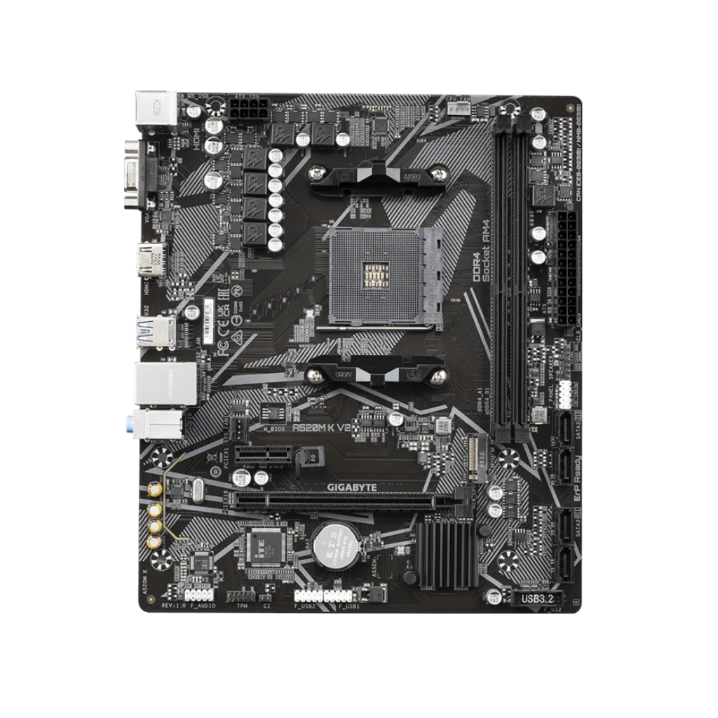 Gigabyte A520M K V2 Motherboard | AMD AM4 Micro-ATX | DDR4 Gaming Motherboard