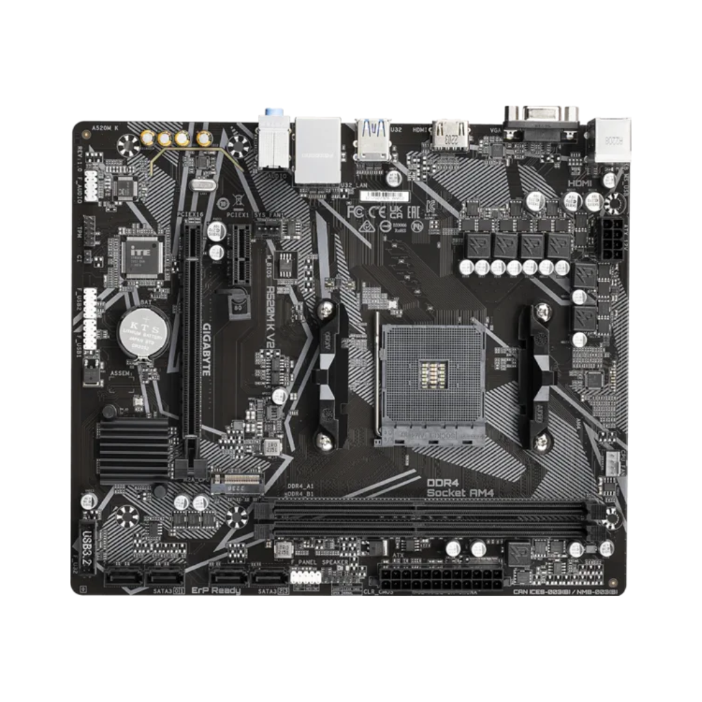 Gigabyte A520M K V2 Motherboard | AMD AM4 Micro-ATX | DDR4 Gaming Motherboard