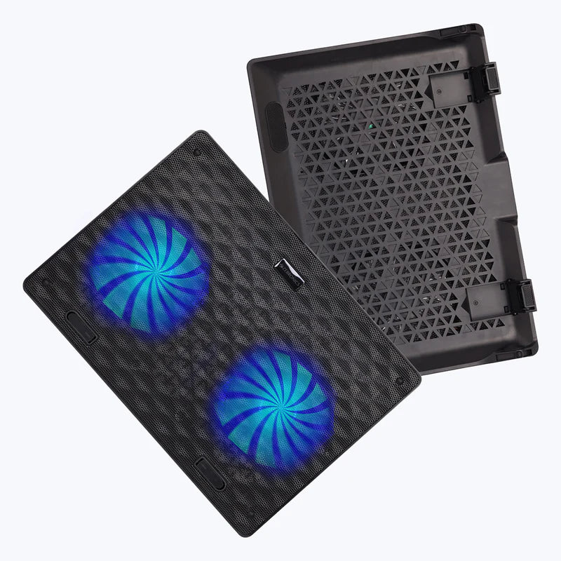 Zebronics ZEB-NC3300 Laptop Cooling Pad | Dual 120mm Fans | Blue LED Cooling Stand